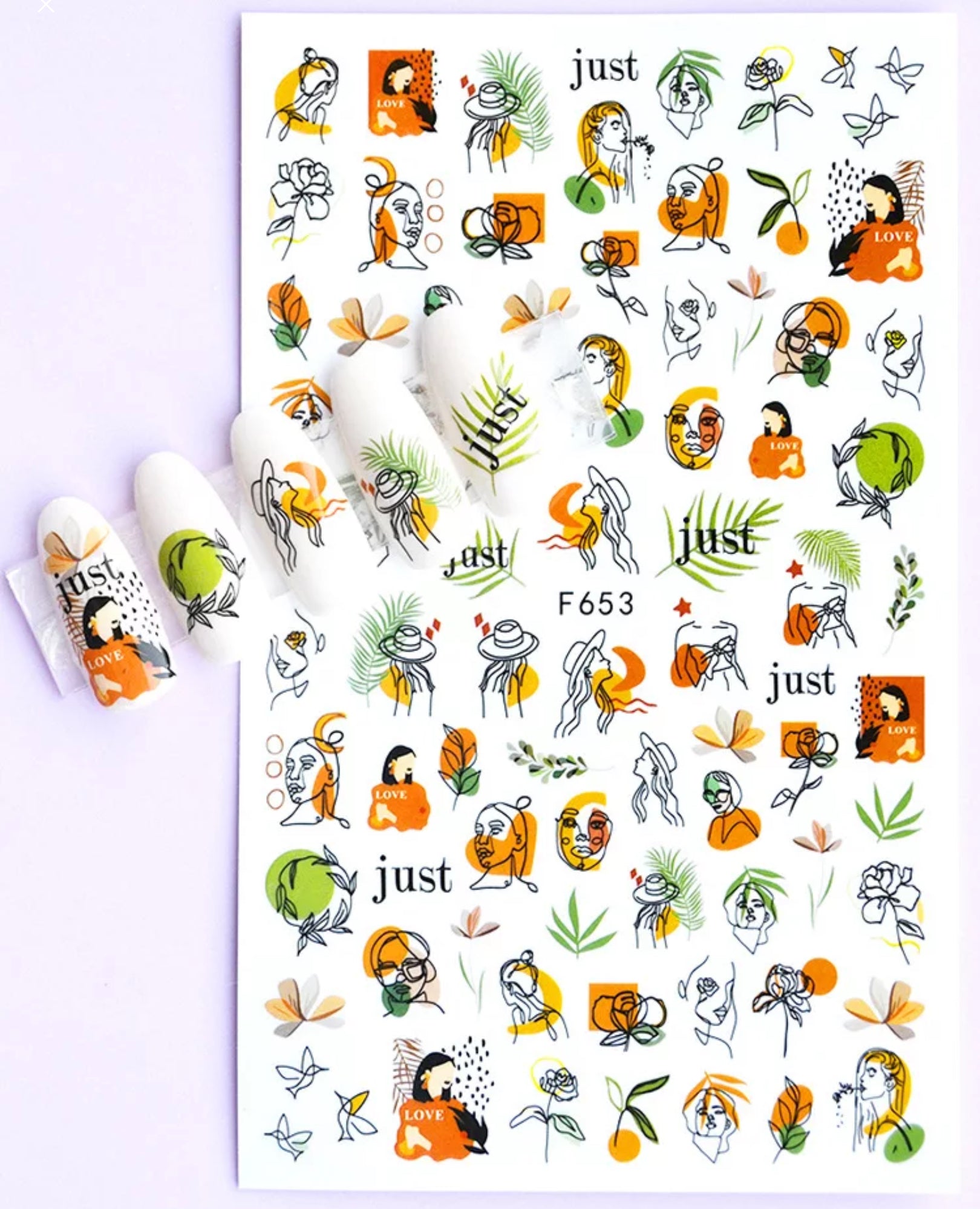 Nail Sticker Summer Theme F653 Premier Nail Supply