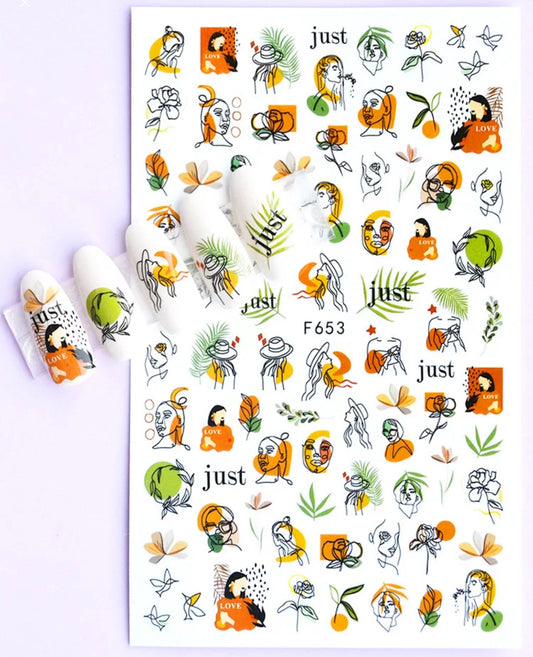 Nail Sticker Summer Theme F653 Premier Nail Supply