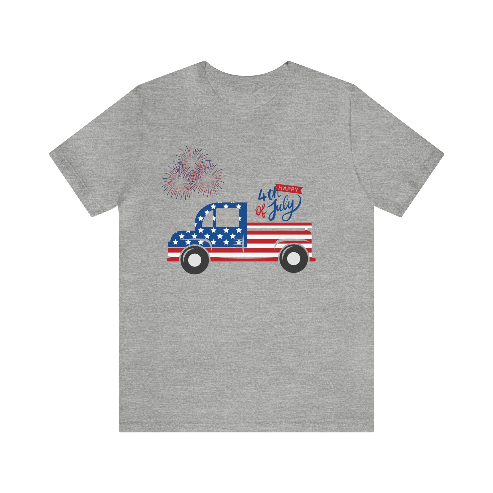 Truck July 4 shirt, America T-Shirt, 4th July T-Shirt, Freedom, Stars and Stripes, Flags, Gift shirt, Firework shirts Printify