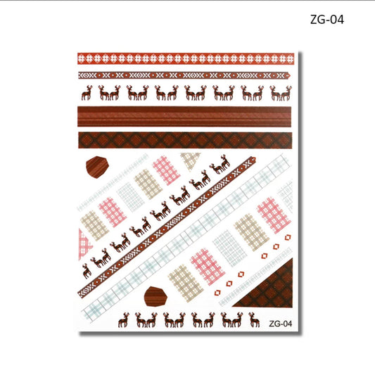 Nail Sticker Reindeer Christmas ZG-04 Premier Nail Supply