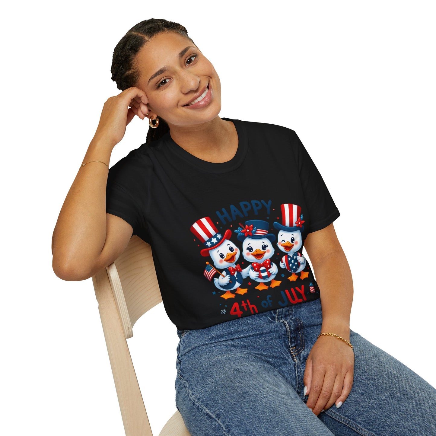 4th of July Duck Trio T-Shirt Printify