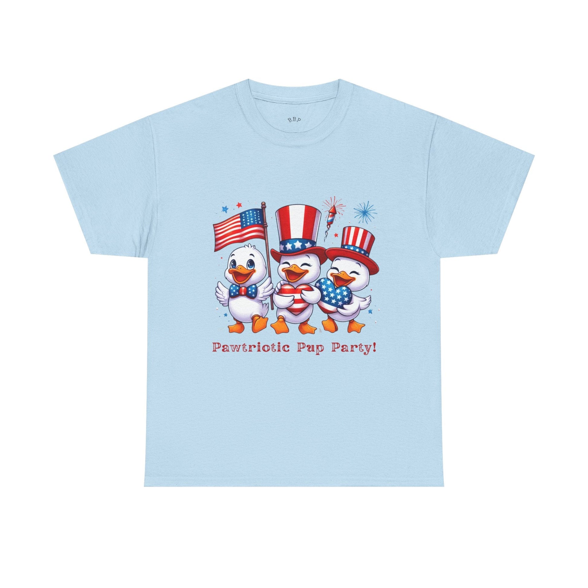 Patriotic Party Tee - Unisex Heavy Cotton Tee for 4th of July, BBQs, Family Gatherings, Unique Gift, Casual Summer Wear Printify