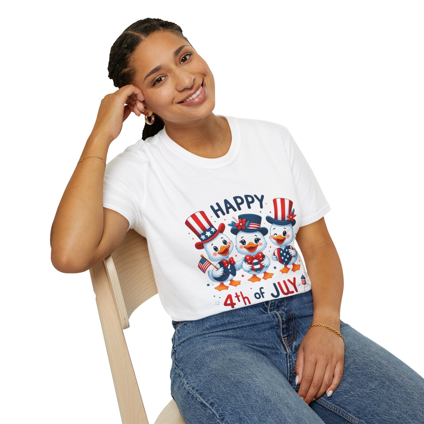 4th of July Duck Trio T-Shirt Printify