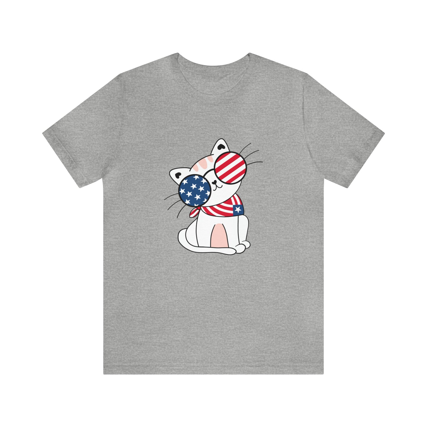 Cat wear sunglass shirt, USA Shirt, Independence Day Tee, 4th of July women's shirt, Fourth of July Tee, Printify