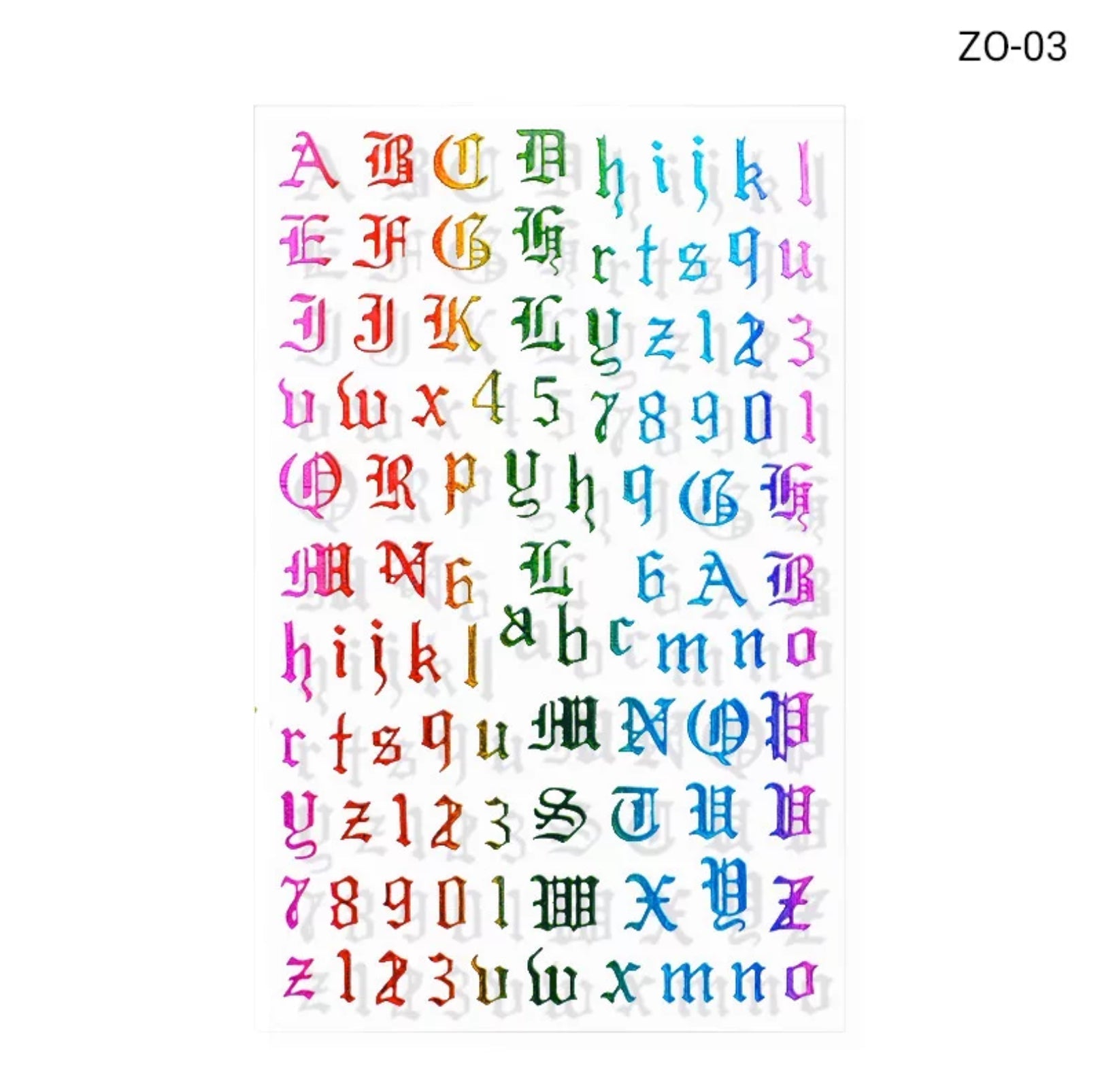 Nail Sticker Colorful Luxury 3D jewels Design -DP413 Premier Nail Supply