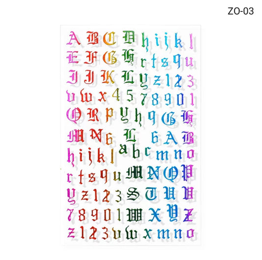 Nail Sticker Colorful Luxury 3D jewels Design -DP413 Premier Nail Supply