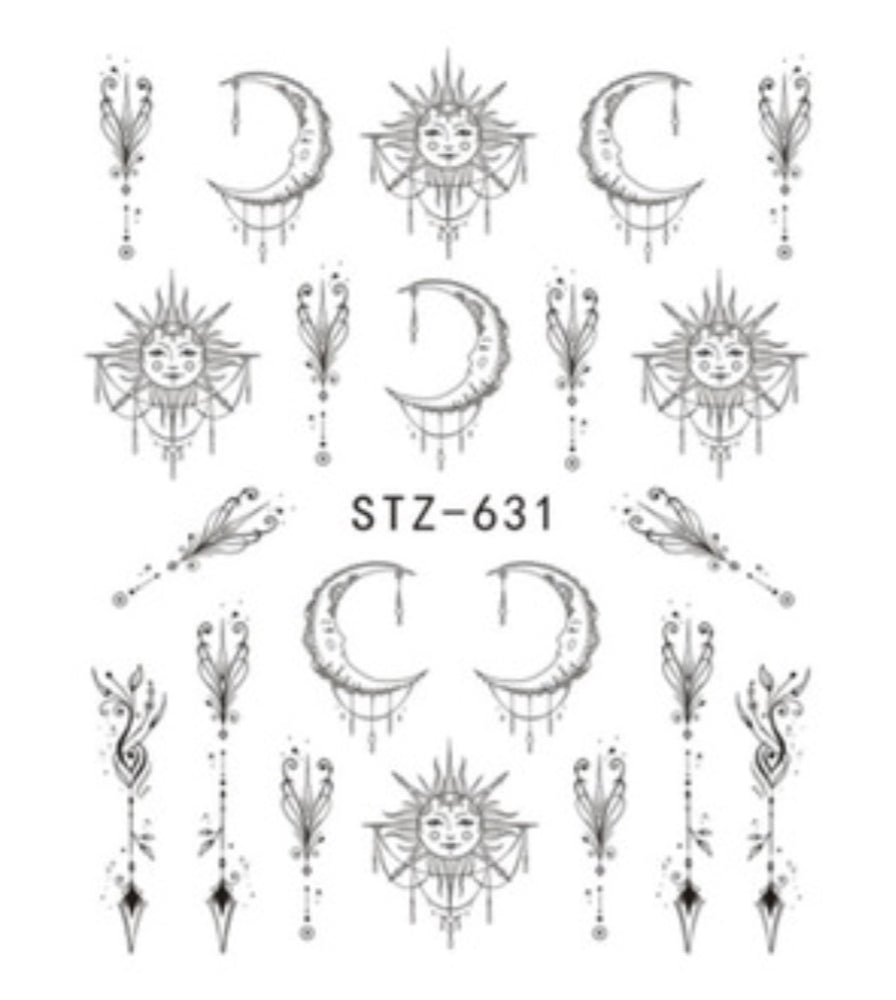 Nail Sticker Sun & Moon STZ-631 Premier Nail Supply