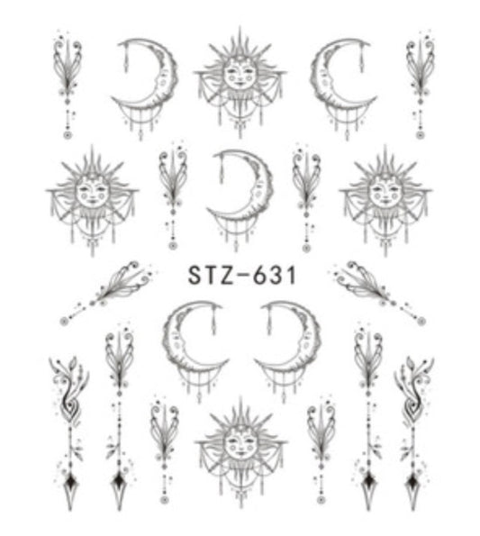 Nail Sticker Sun & Moon STZ-631 Premier Nail Supply