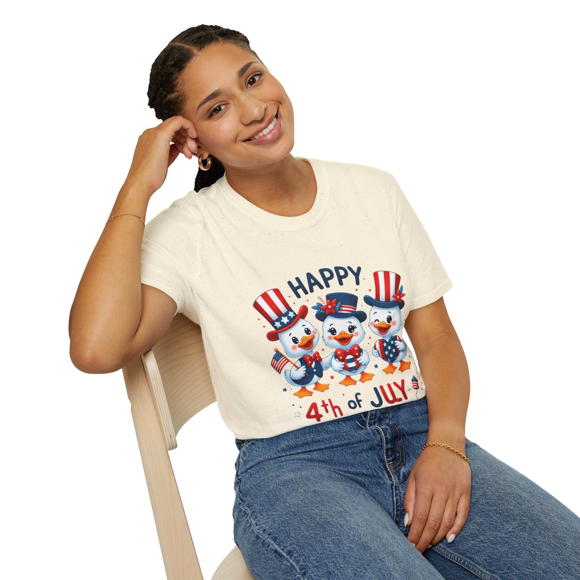 4th of July Duck Trio T-Shirt Printify