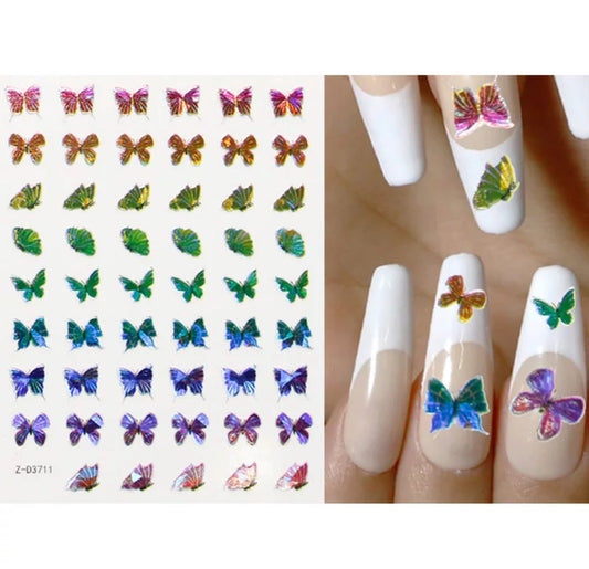 Nail Sticker Holographic Butterfly Z-D3711 Premier Nail Supply