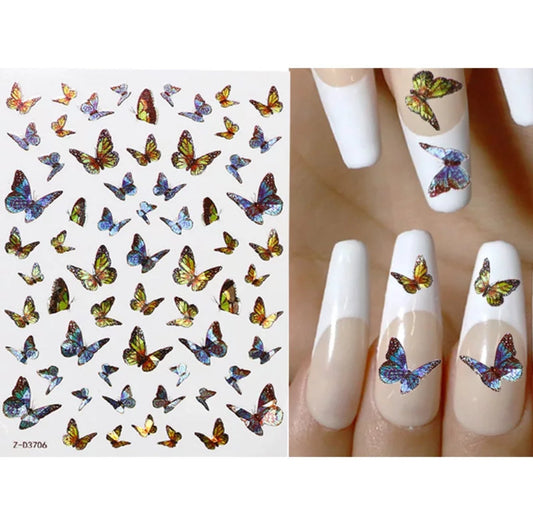 Nail Sticker Holographic Butterfly Z-D3706 Premier Nail Supply