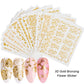 Nail Sticker Gold Bronzing Mix Flower 3D Design / 20pcs 1pack Premier Nail Supply