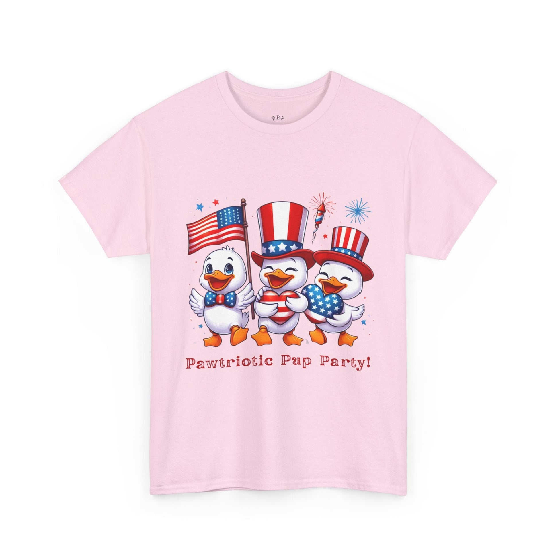 Patriotic Party Tee - Unisex Heavy Cotton Tee for 4th of July, BBQs, Family Gatherings, Unique Gift, Casual Summer Wear Printify