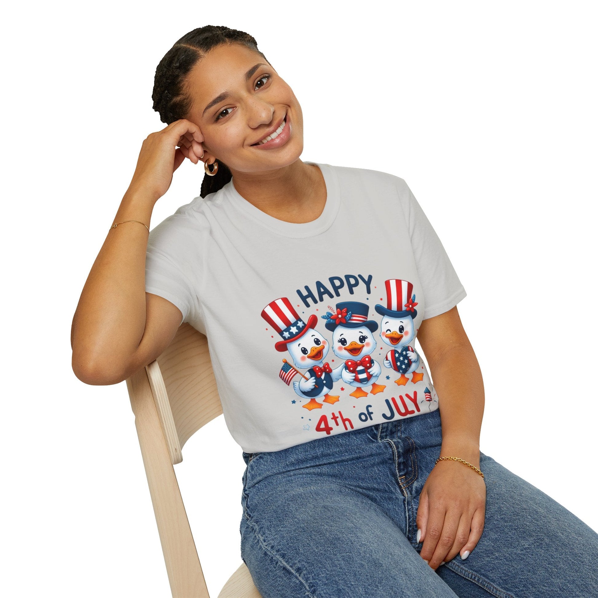 4th of July Duck Trio T-Shirt Printify