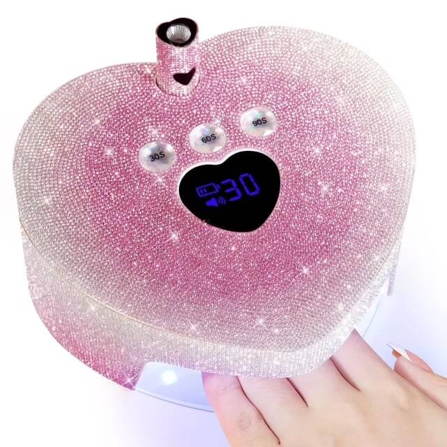 Nail Lamp UV/LED Cordless Pink Rhinestones #X70-P75 Beyond Beauty Page