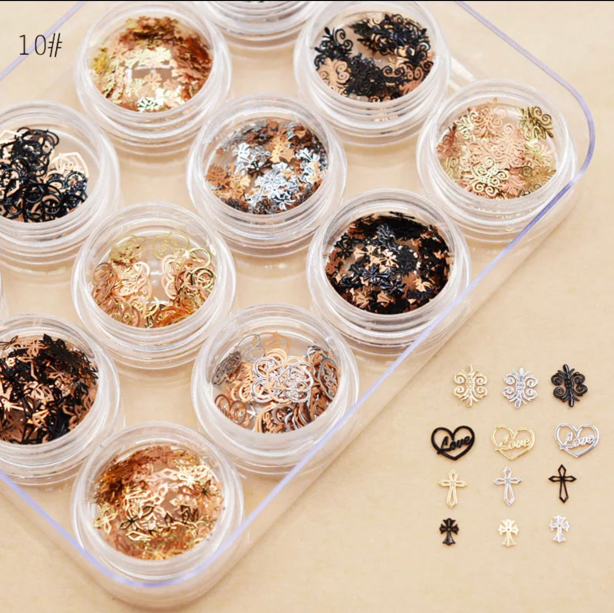 Charm Metal Nail Decoration Set Premier Nail Supply