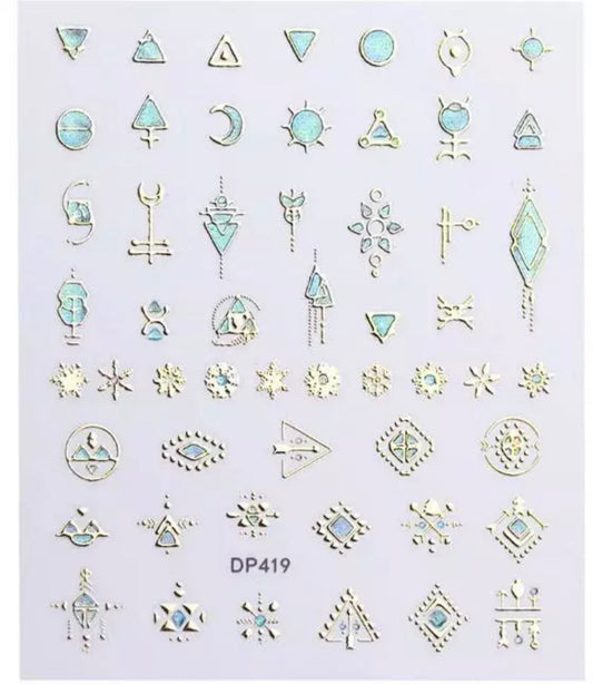 Nail Sticker Colorful Luxury 3D jewels Design -DP413 Premier Nail Supply