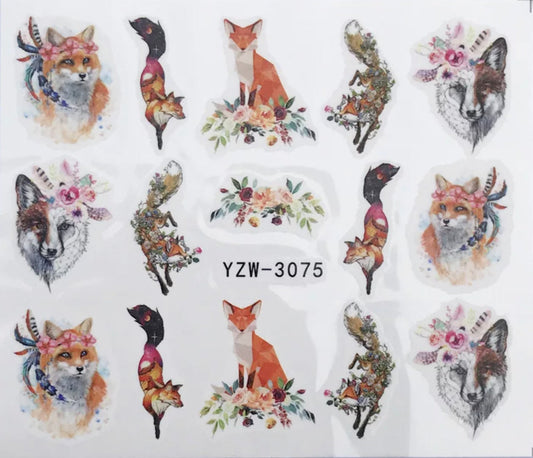Nail Sticker Wolf Animal YZW - 3075 Premier Nail Supply