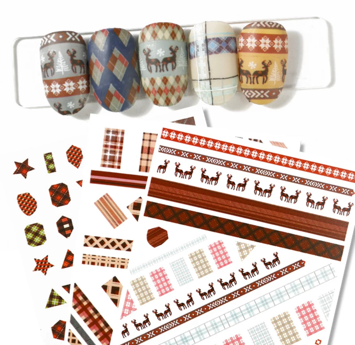 Nail Sticker Reindeer Christmas ZG-04 Premier Nail Supply