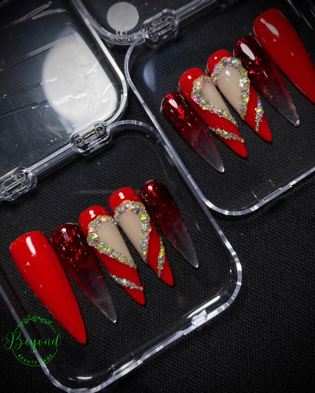 Handmade Luxury Press on Nail Diamond Love Beyond Beauty Page