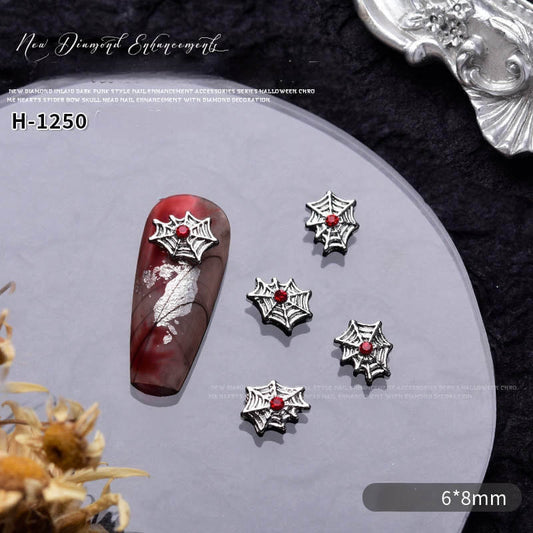 Nail Charm Halloween Spider Web 10pcs/Bag
