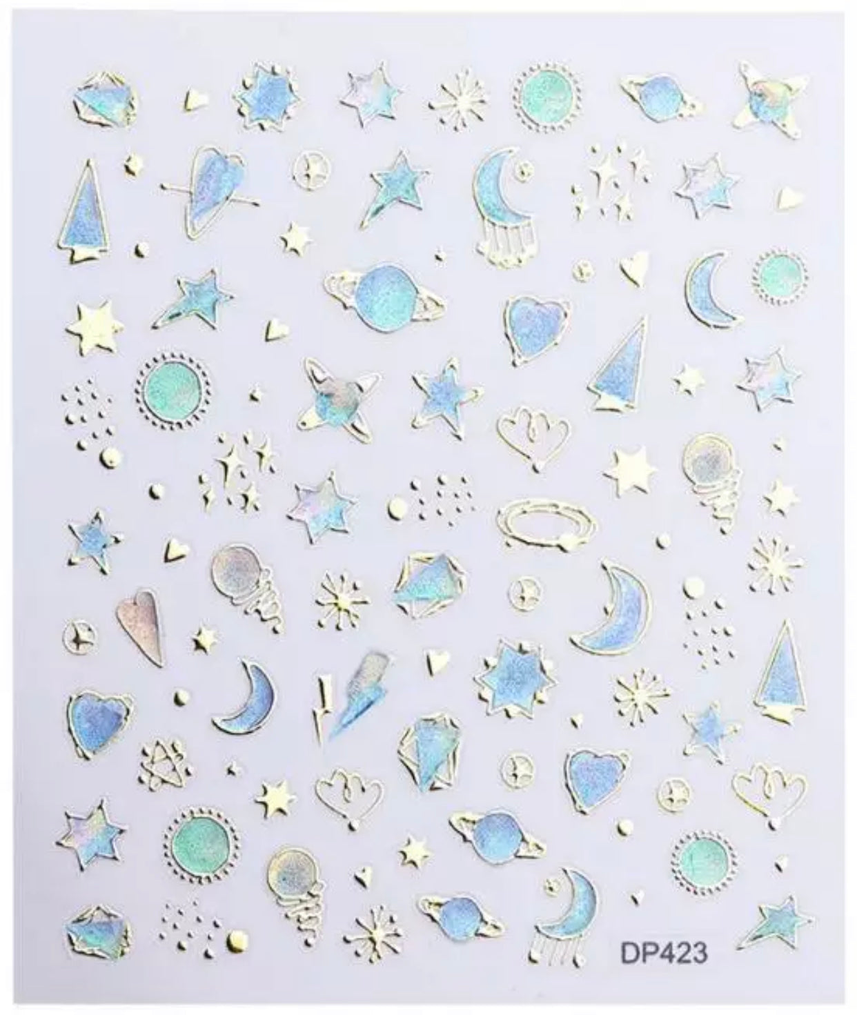 Nail Sticker Colorful Luxury 3D jewels Design -DP413 Premier Nail Supply