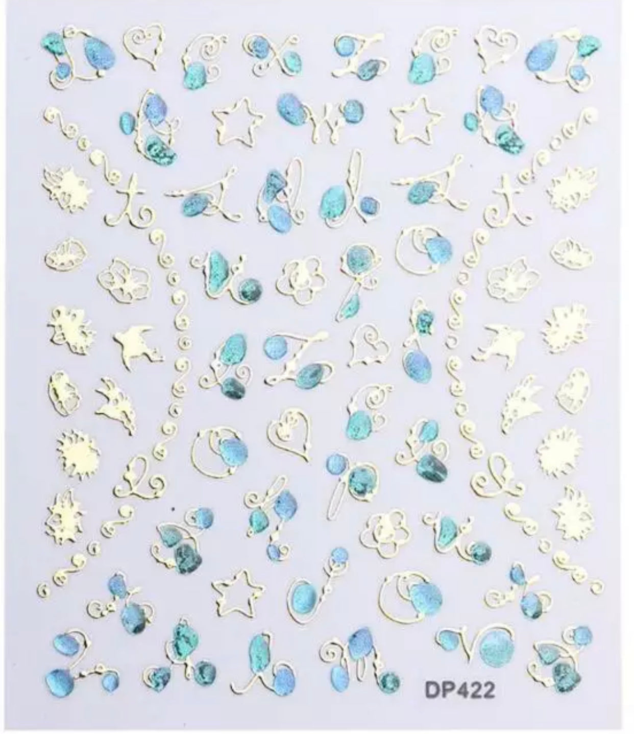 Nail Sticker Colorful Luxury 3D jewels Design -DP413 Premier Nail Supply