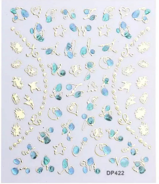 Nail Sticker Colorful Luxury 3D jewels Design -DP413 Premier Nail Supply