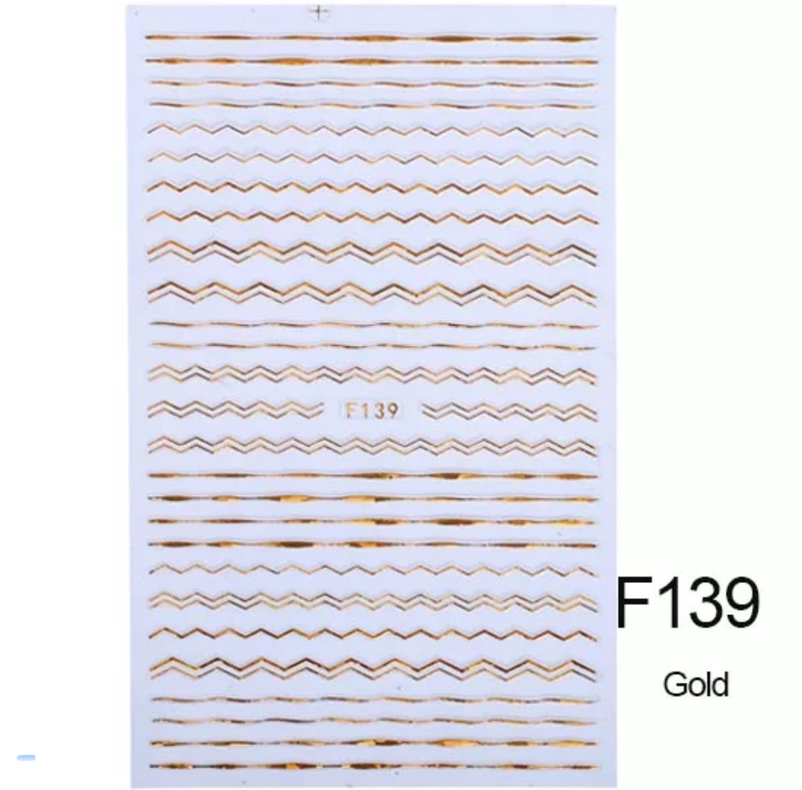 Nail Sticker Wavy Line Gold Strip F139 Premier Nail Supply