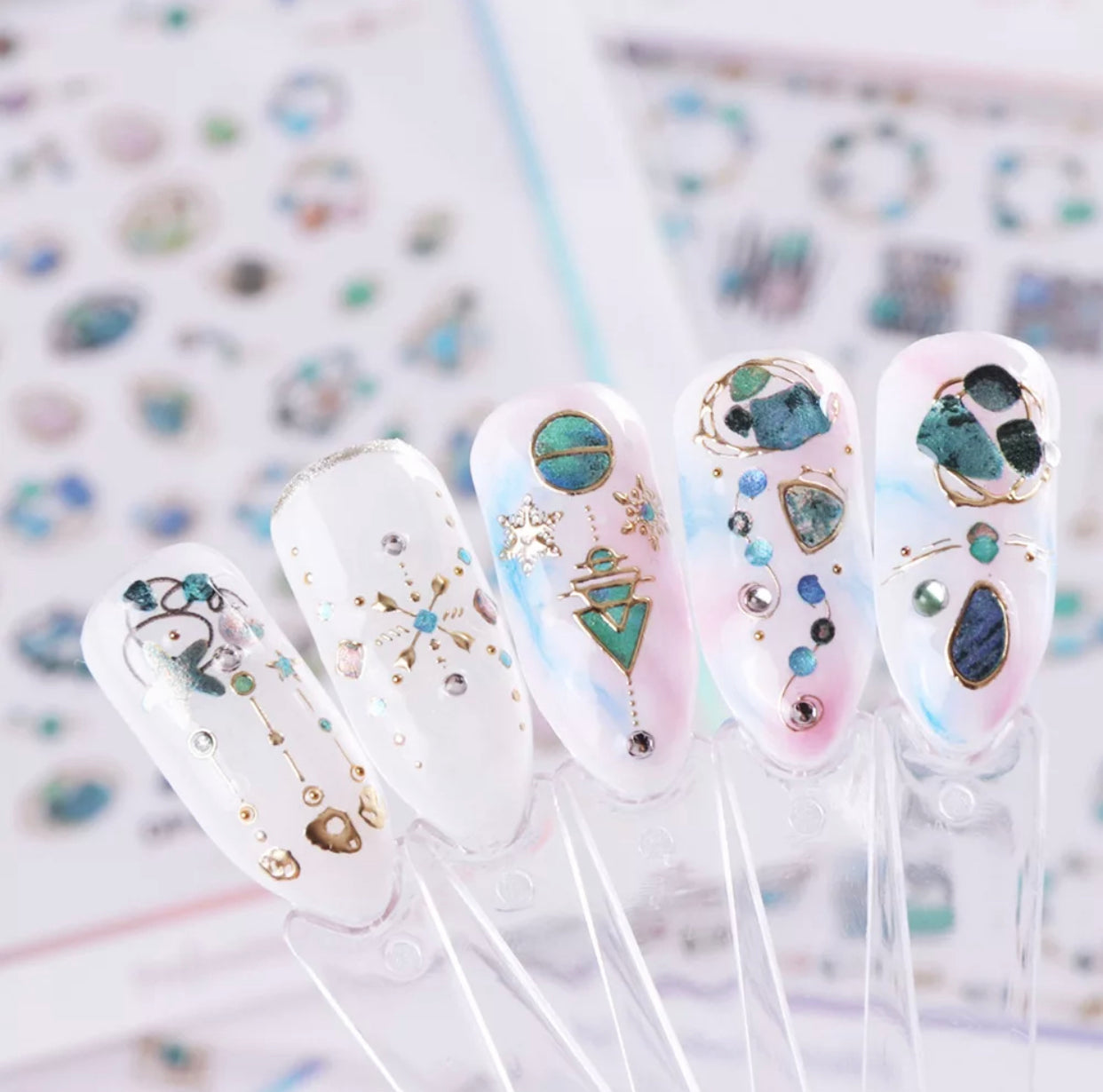 Nail Sticker Colorful Luxury 3D jewels Design -DP413 Premier Nail Supply