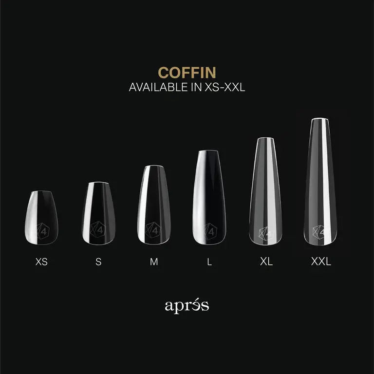 Apres Gel-X® Natural Coffin Medium Box Of Tips - Pro (600PCS) Apres