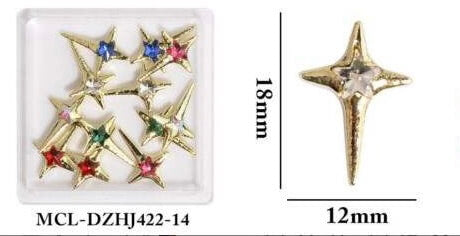 Nail Charm Cross Star 12 pcs/bag Premier Nail Supply