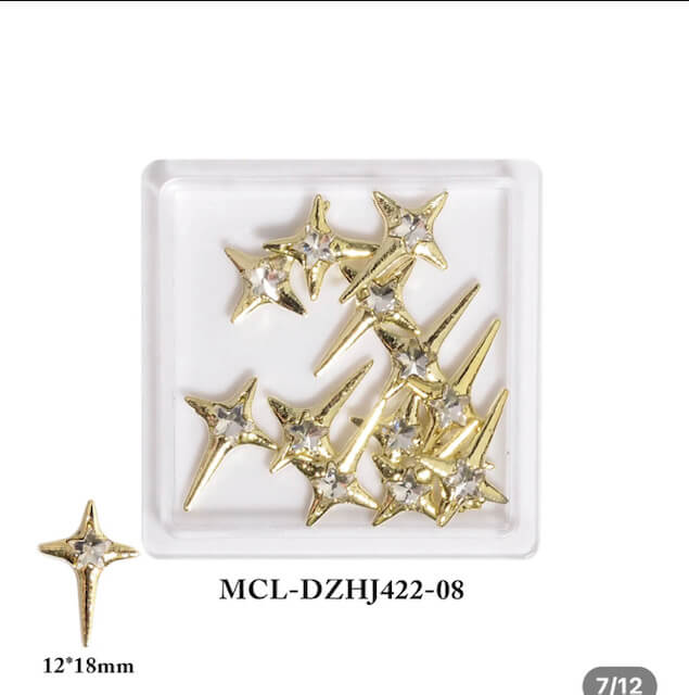 Nail Charm Cross Star 12 pcs/bag Premier Nail Supply