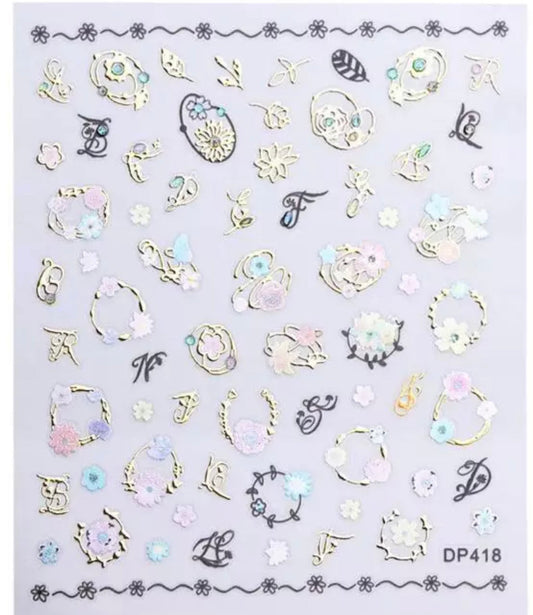Nail Sticker Colorful Luxury 3D jewels Design -DP413 Premier Nail Supply