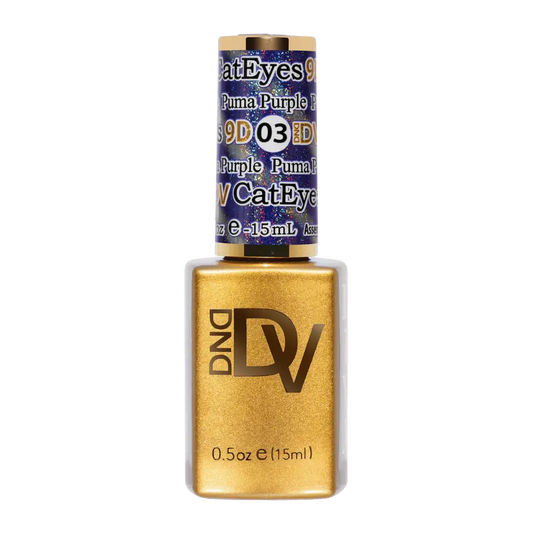 DND - Diva 9D Gelcolor Cat Eye Glassball #03 - Puma Purple DND