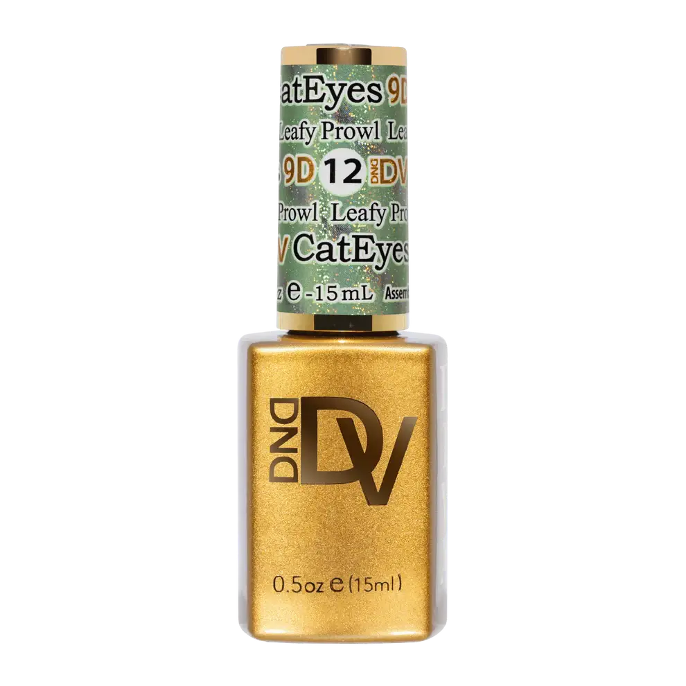 DND - Diva 9D Gelcolor Cat Eye Glassball #12 - Leafy Prowl DND