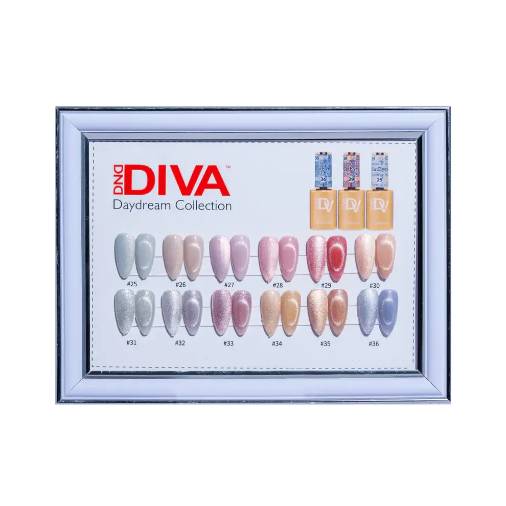 DIVA Framed Color Chart — 9D Cat Eye Daydream DND