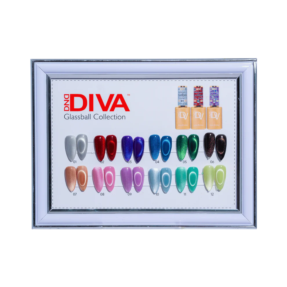 DIVA Framed Color Chart — 9D Cat Eye Glassball DND