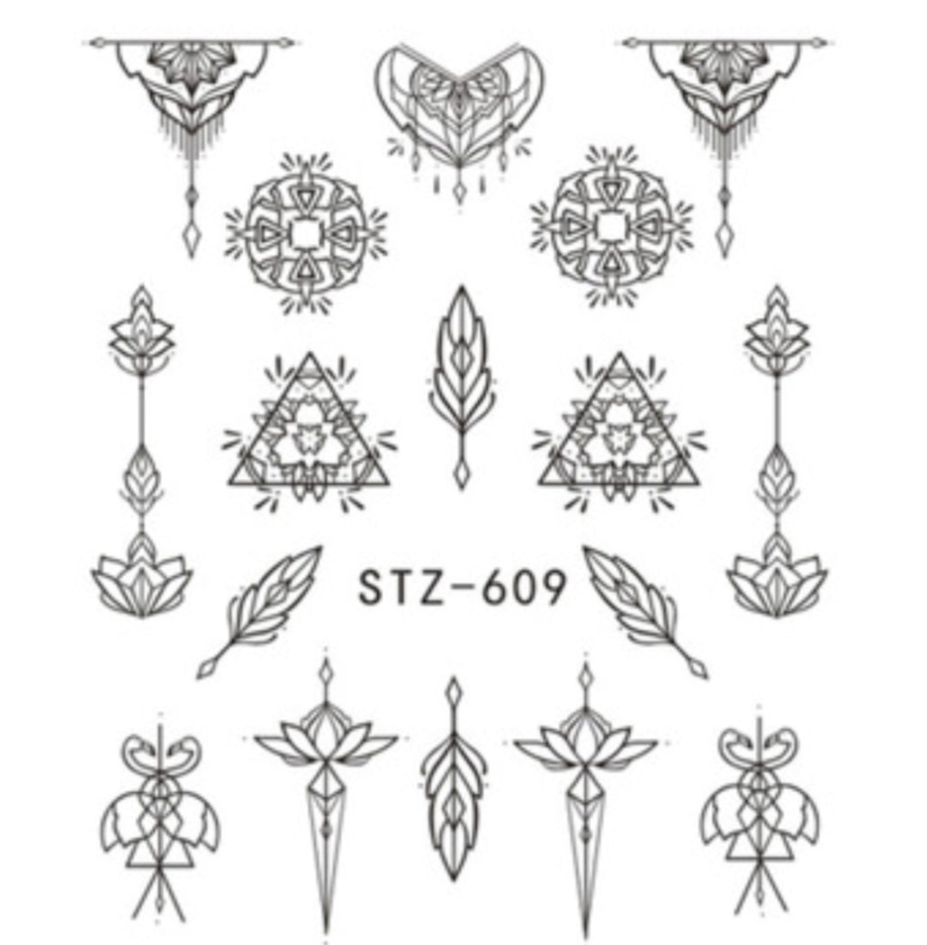 Nail Sticker Black STZ609 Premier Nail Supply