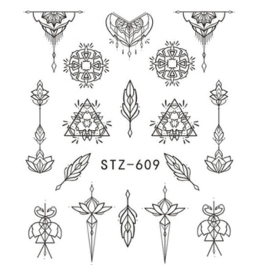 Nail Sticker Black STZ609 Premier Nail Supply