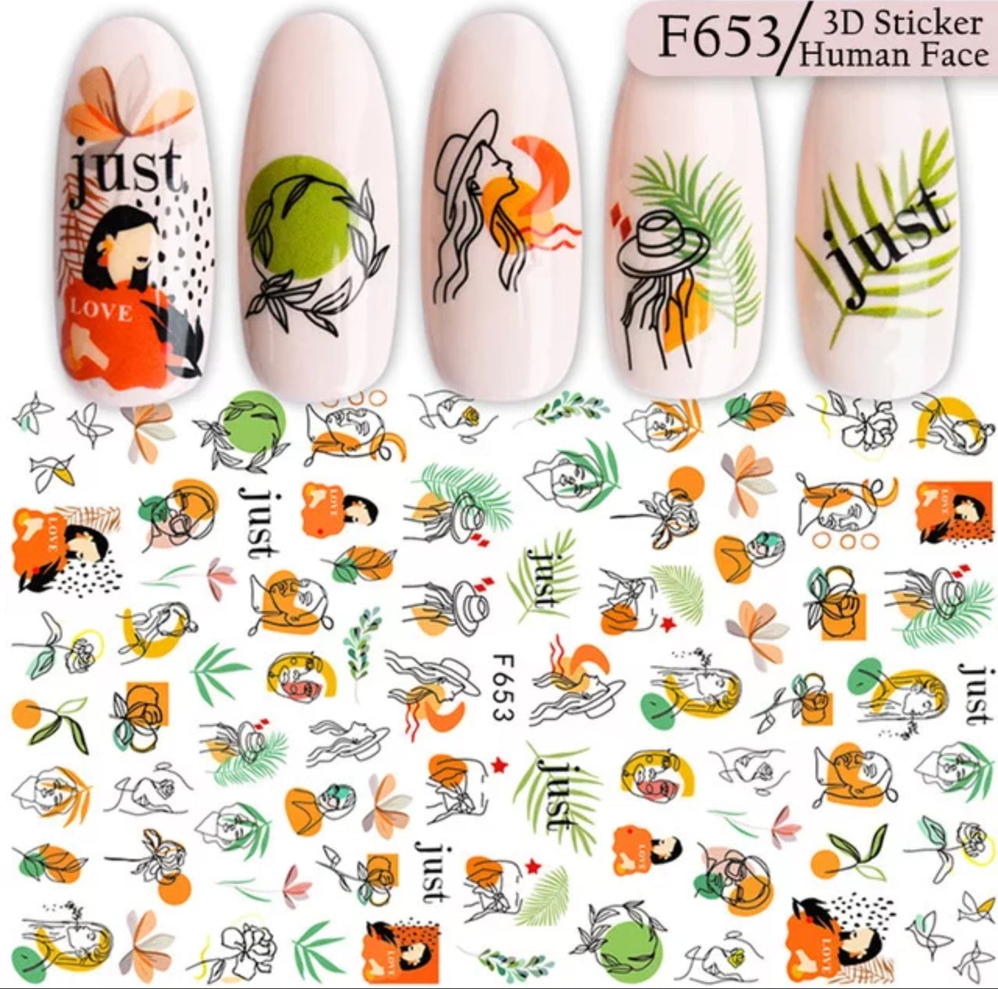 Nail Sticker Summer Theme F653 Premier Nail Supply