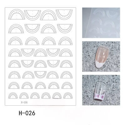 Nail Sticker French Tip Guidelines #H026 Premier Nail Supply