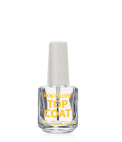 Non -Yellow Top Coat Empty Glass Bottle 0.5oz Beyond Beauty Page