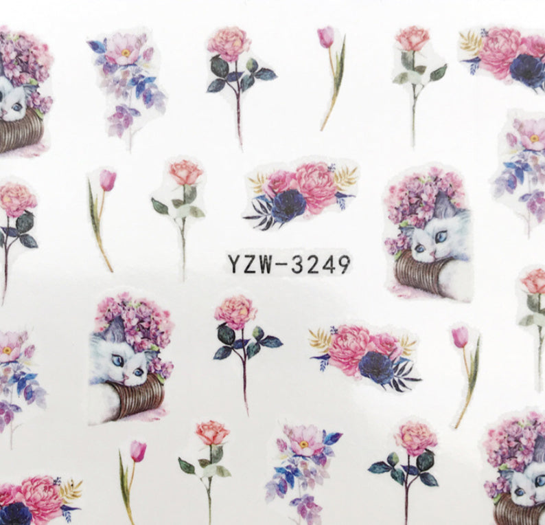 Nail Sticker Flowers YZW-3249 Premier Nail Supply