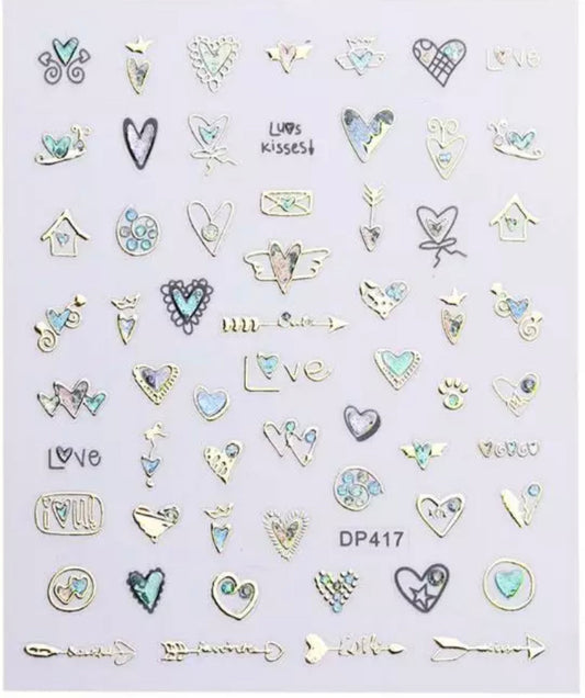 Nail Sticker Colorful Luxury 3D jewels Design -DP413 Premier Nail Supply