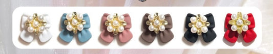 Nail Charm Bow with Flower Pearl 2 pcs/ bag Beyond Beauty Page