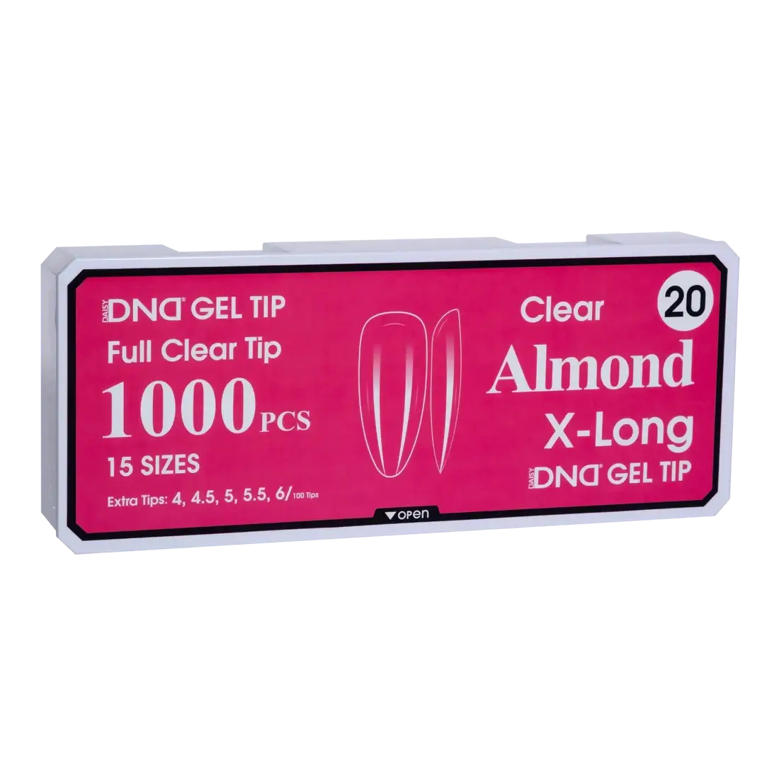 DND Soft Gel Tips - Almond X-Long #20 DND