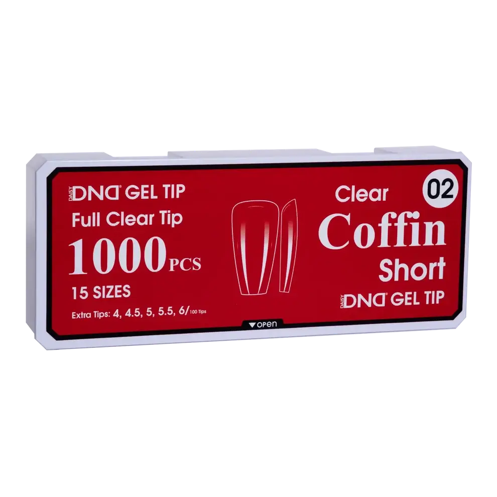 DND Soft Gel Tips - Coffin Short #02 DND