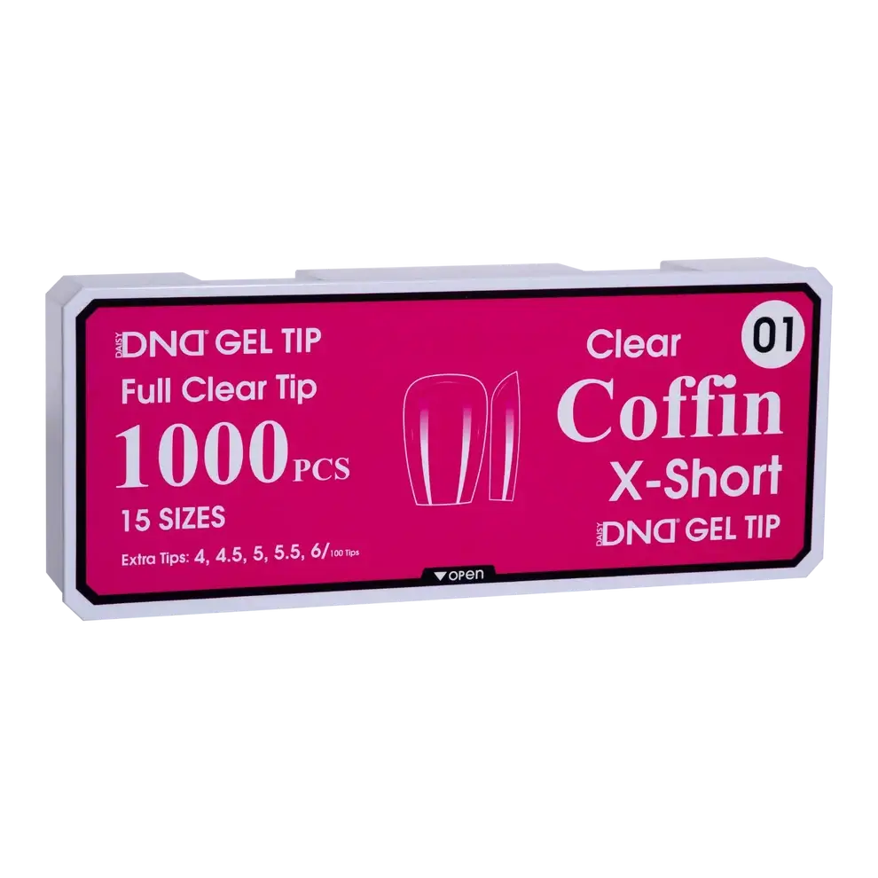DND Soft Gel Tips - Coffin X-Short #01 DND