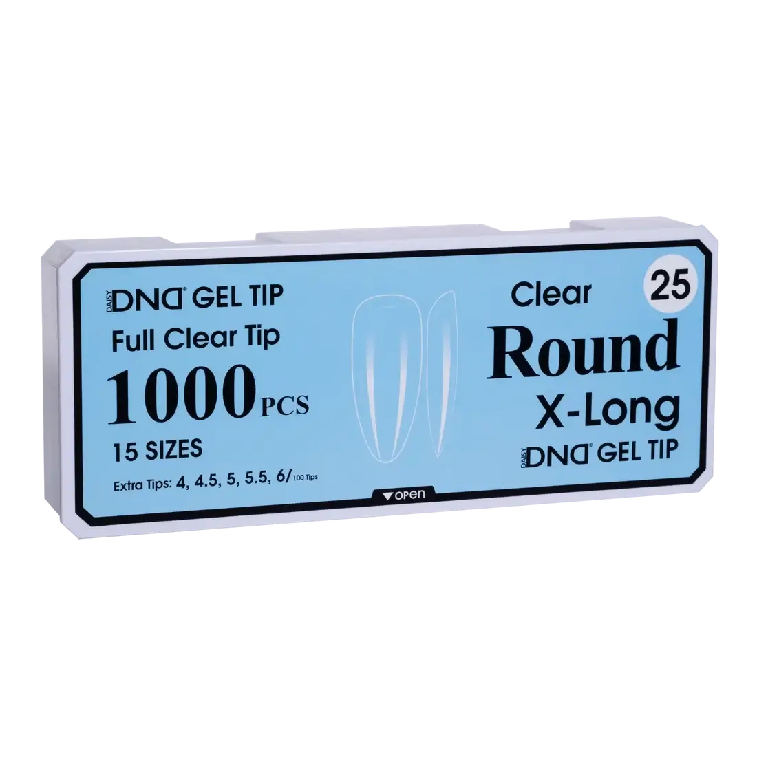 DND Soft Gel Tips - Round X-Long #25 DND